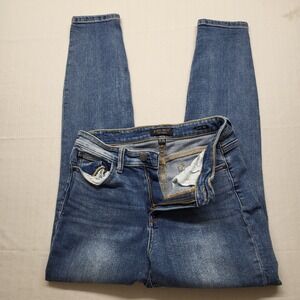 Judy Blue Jeans Mid Rise Skinny Slim Fit 26/29 Stretch Whisker Cotton Blend